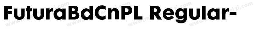 FuturaBdCnPL Regular字体转换